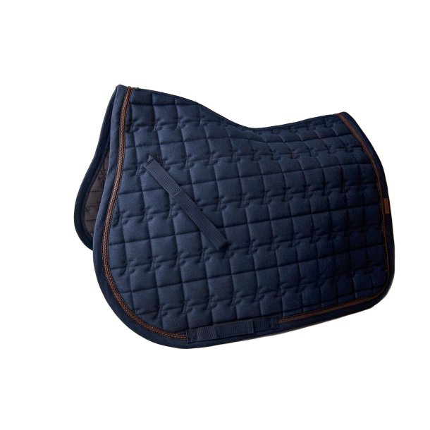 Saddelunderlag Vintage med pipe i lder - navy