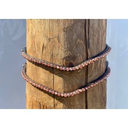 PRooF Wave pandeb�nd med Rosegold Krystaller - Sort