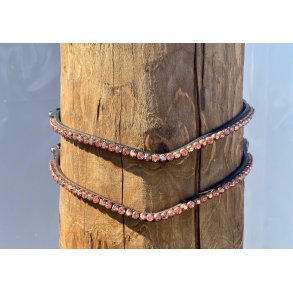 PRooF Wave pandeb�nd med Rosegold Krystaller - Brun